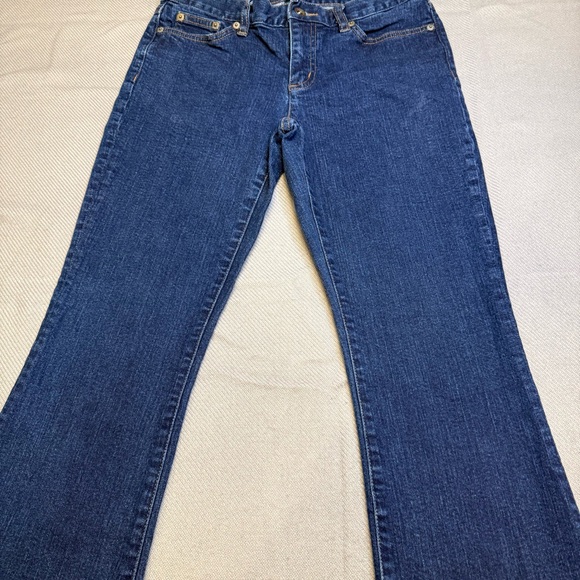 Lauren Jeans Co. Bootcut Stretch Jeans Blue Denim Logo Button Pockets Women Sz 4 - Picture 2 of 14